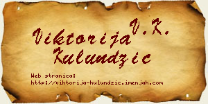 Viktorija Kulundžić vizit kartica
